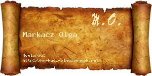 Markacz Olga névjegykártya